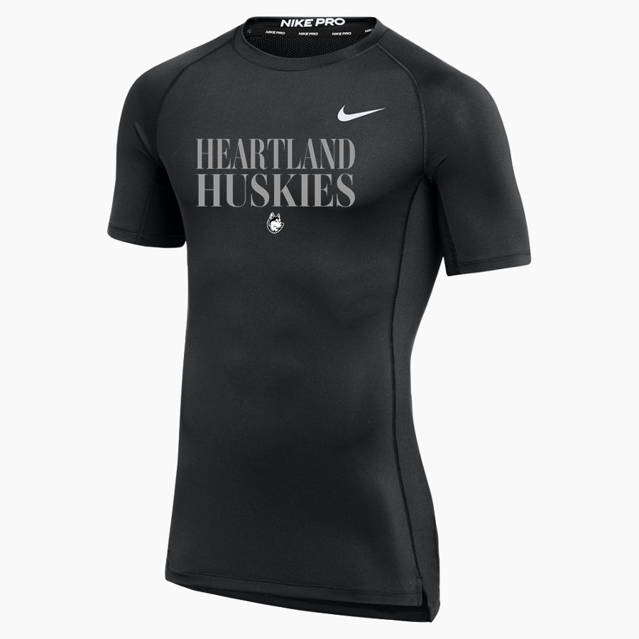 Heartland Huskie Nike Men's Pro Short Sleeve Compression Top