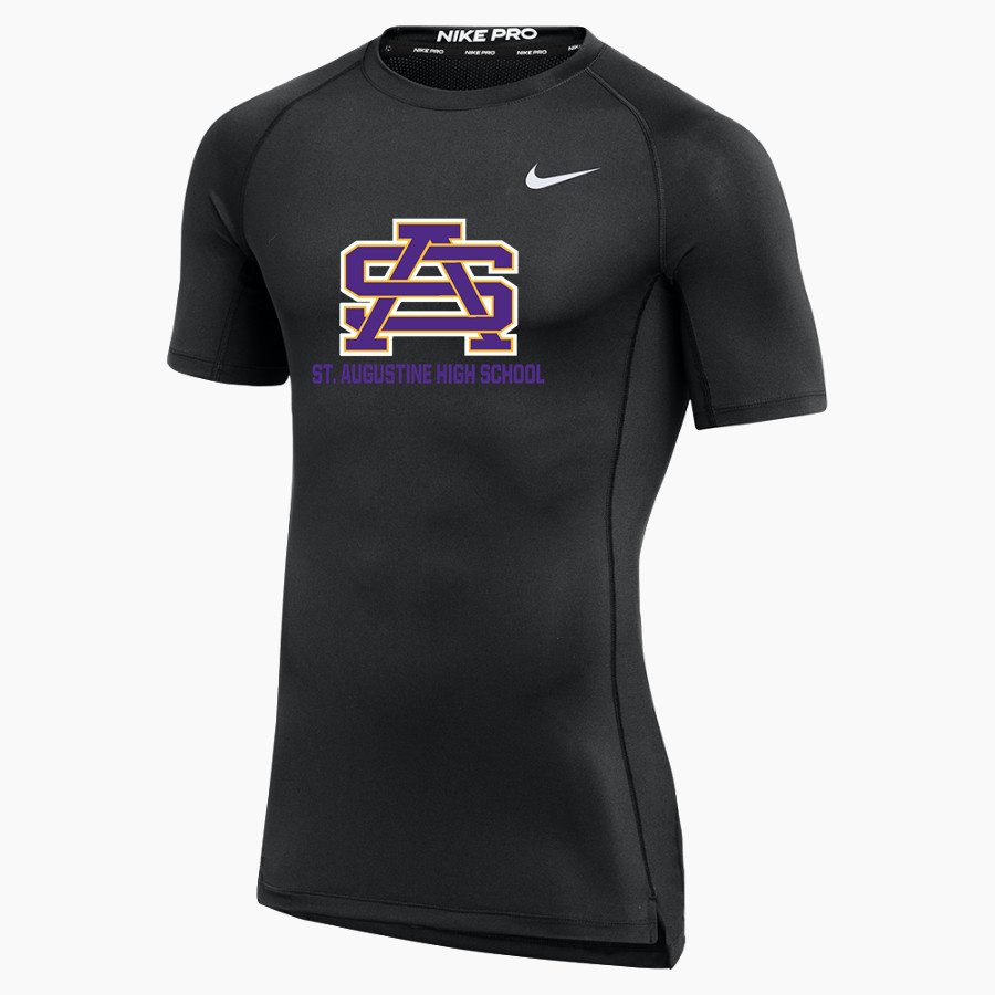 ST. AUGUSTINE HIGH SCHOOL PURPLE KNIGHTS Nike Men's Pro Short Sleeve Compression Top