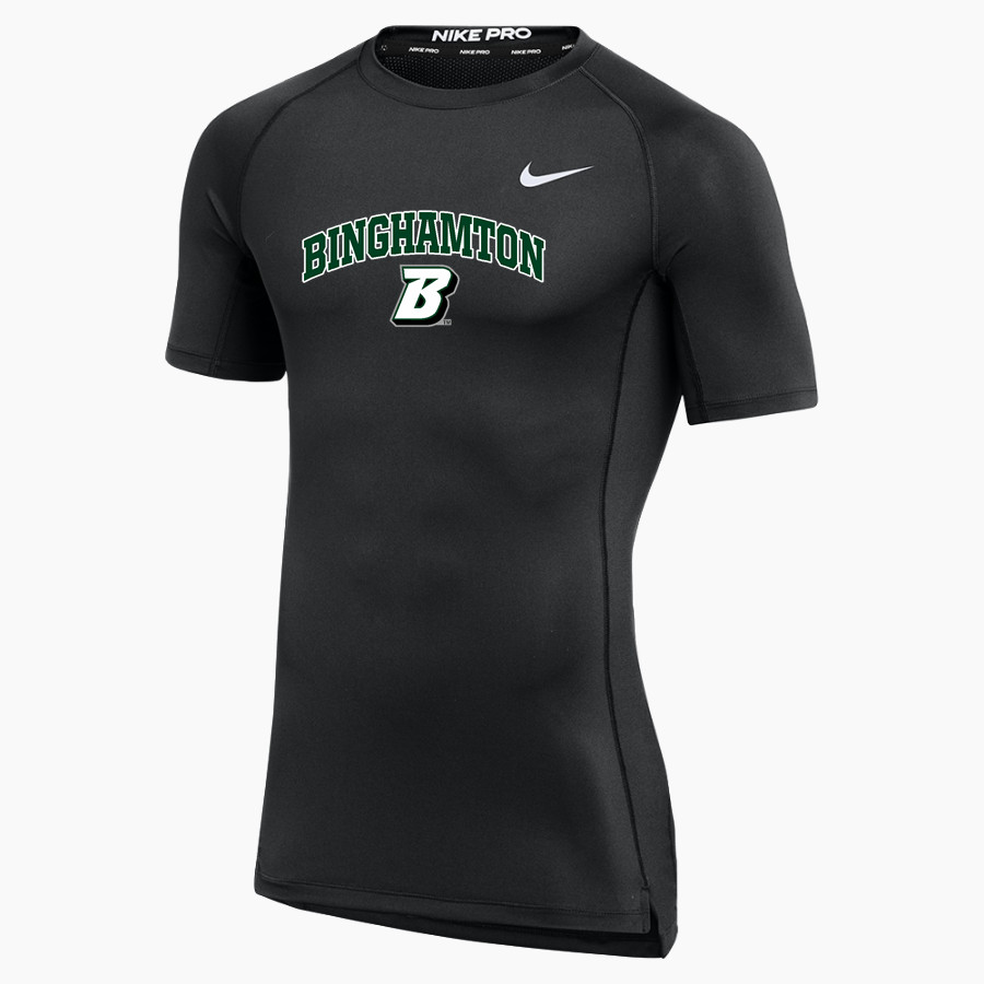 Binghamton University Nike Men's Pro Short Sleeve Compression Top