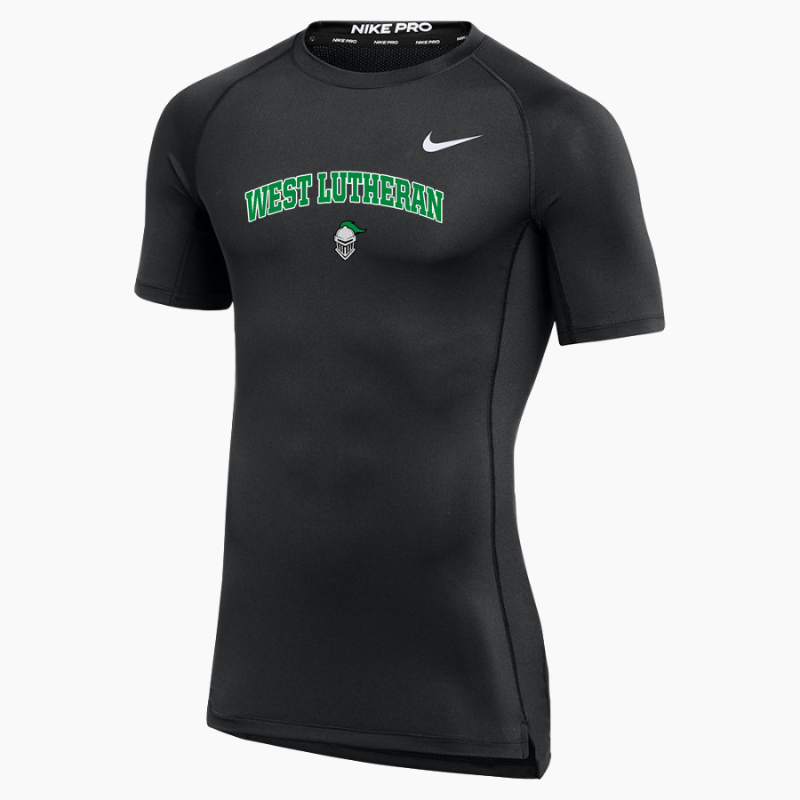 West Lutheran Warriors Nike Men's Pro Short Sleeve Compression Top