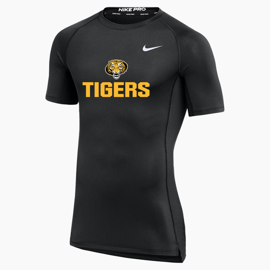 PRAIRIE GROVE HIGH SCHOOL TIGERS <span class="pdp-name-mascot">PRAIRIE GROVE TIGERS</span> Nike Men's Pro Short Sleeve Compression Top