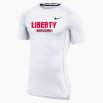 LIBERTY HIGH SCHOOL MINUTEMEN <span class="pdp-name-mascot">LIBERTY MINUTEMEN</span> Nike Men's Pro Short Sleeve Compression Top Front Thumbnail
