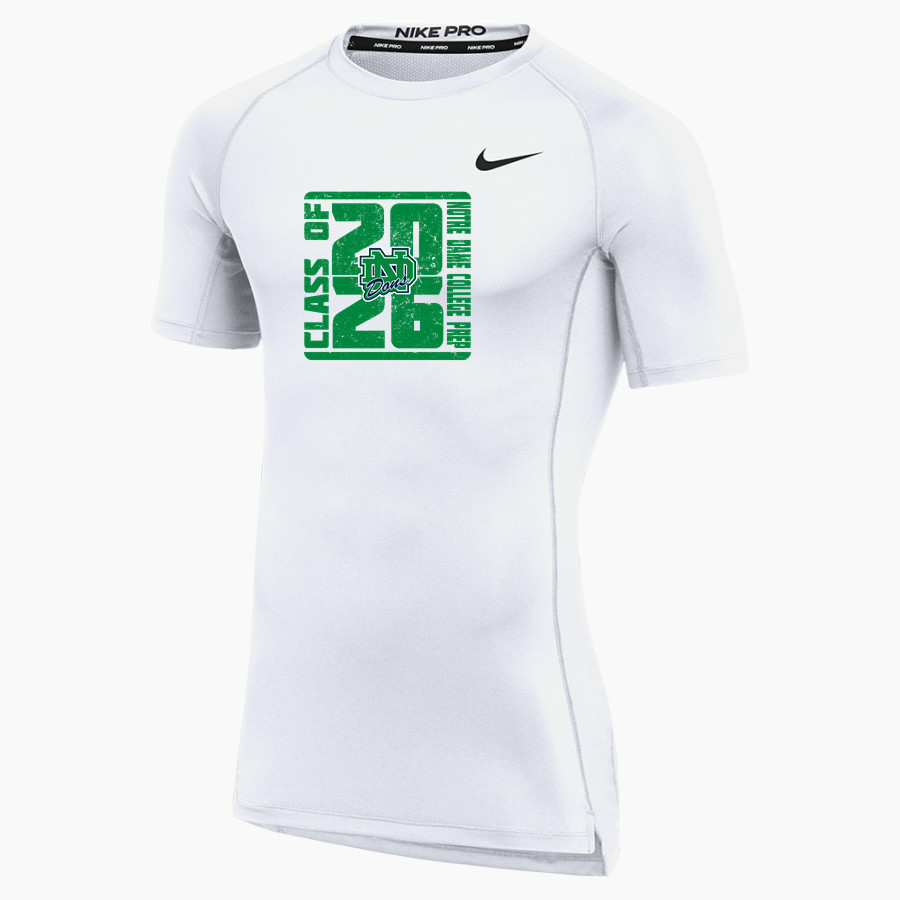 Notre Dame College Prep The Official Online Store <span class="pdp-name-mascot">Notre Dame Dons</span> Nike Men's Pro Short Sleeve Compression Top