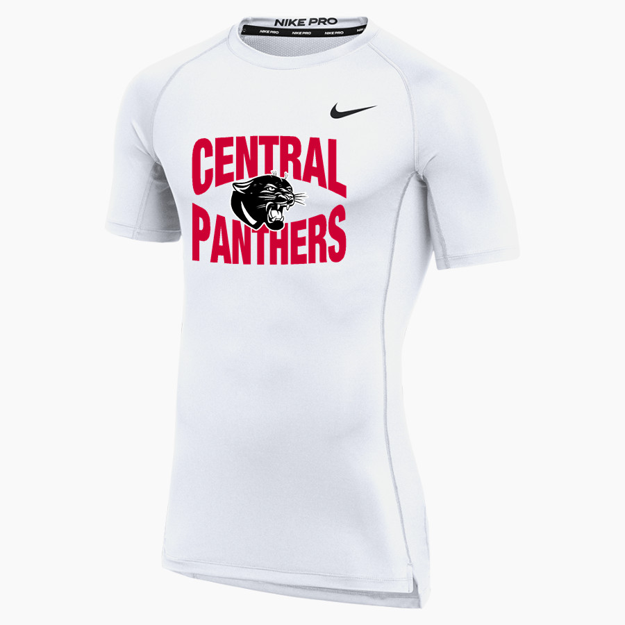 CENTRAL HIGH SCHOOL PANTHERS Nike Men's Pro Short Sleeve Compression Top