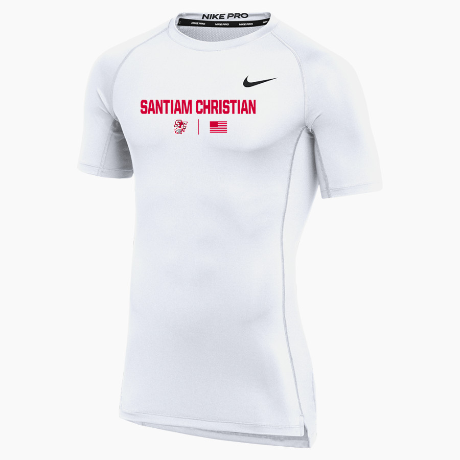 SANTIAM CHRISTIAN HIGH SCHOOL EAGLES <span class="pdp-name-mascot">SANTIAM CHRISTIAN EAGLES</span> Nike Men's Pro Short Sleeve Compression Top