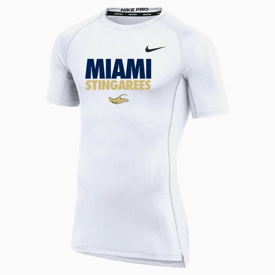 MIAMI SENIOR HIGH SCHOOL STINGAREES Nike Men's Pro Short Sleeve Compression Top