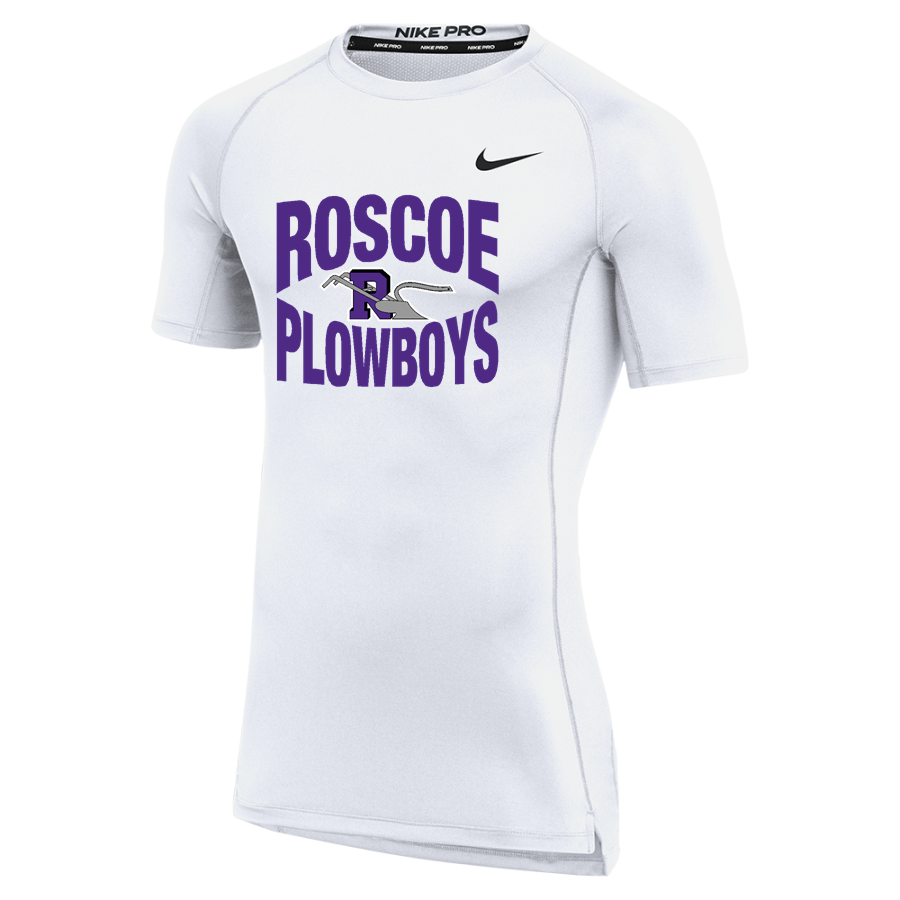 ROSCOE HIGH SCHOOL PLOWBOYS <span class="pdp-name-mascot">ROSCOE PLOWBOYS</span> Nike Men's Pro Short Sleeve Compression Top