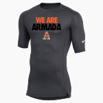 Armada Tigers official sideline store Nike Men's 1/2 Sleeve Compression Tee Front Thumbnail
