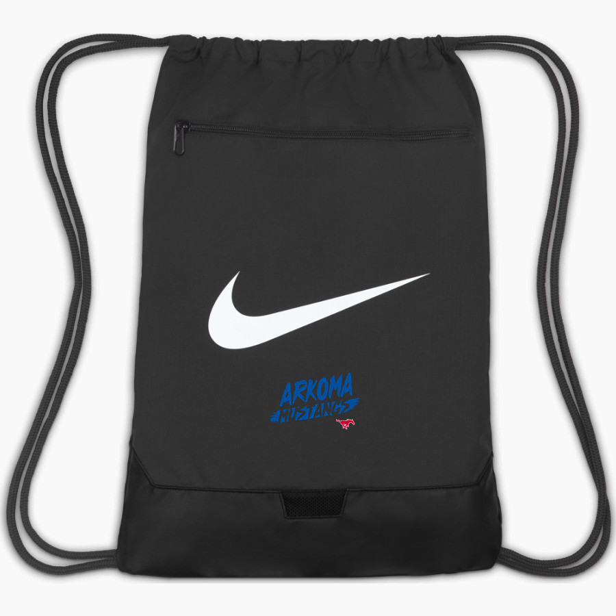 ARKOMA HIGH SCHOOL MUSTANGS <span class="pdp-name-mascot">ARKOMA MUSTANGS</span> Nike Brasilia 9.5 Drawstring Bag