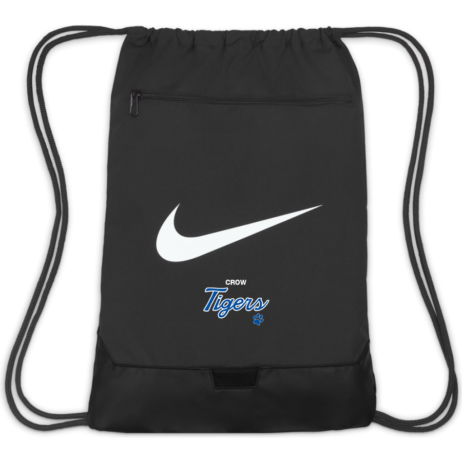 Crow Tigers <span class="pdp-name-mascot">Crow Middle School Tigers</span> Nike Brasilia 9.5 Drawstring Bag