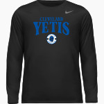 Cleveland Community College Yetis Nike Men's Team Legend Long Sleeve Tee Front Thumbnail