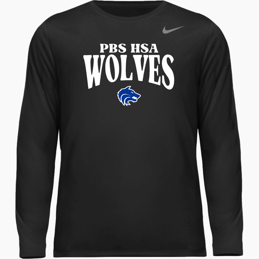 PBS HSA Wolves Nike Men's Team Legend Long Sleeve Tee