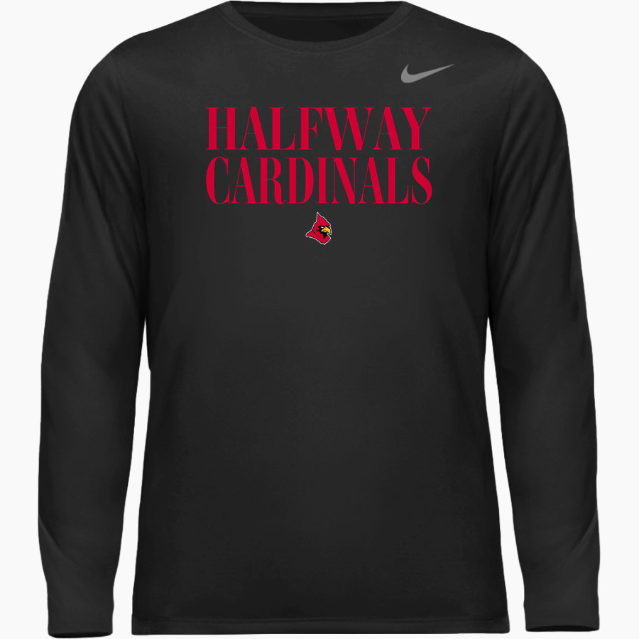 HALFWAY HIGH SCHOOL CARDINALS <span class="pdp-name-mascot">HALFWAY CARDINALS</span> Nike Men's Team Legend Long Sleeve Tee