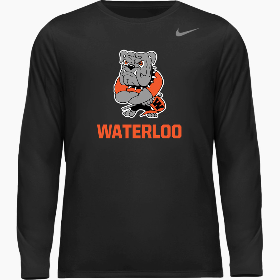 WATERLOO HIGH SCHOOL BULLDOGS <span class="pdp-name-mascot">WATERLOO BULLDOGS</span> Nike Men's Team Legend Long Sleeve Tee
