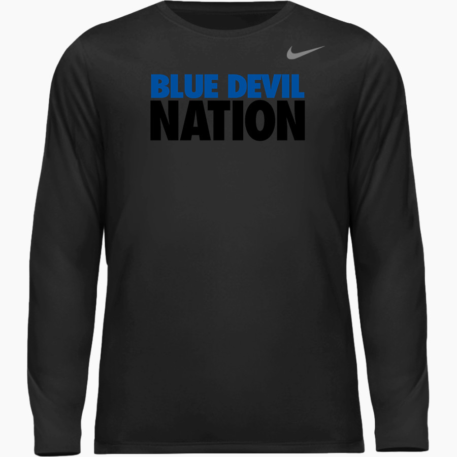 BRUNSWICK ATHLETIC FOUNDATION GO BIG BLUE <span class="pdp-name-mascot">BRUNSWICK BLUE DEVILS</span> Nike Men's Team Legend Long Sleeve Tee