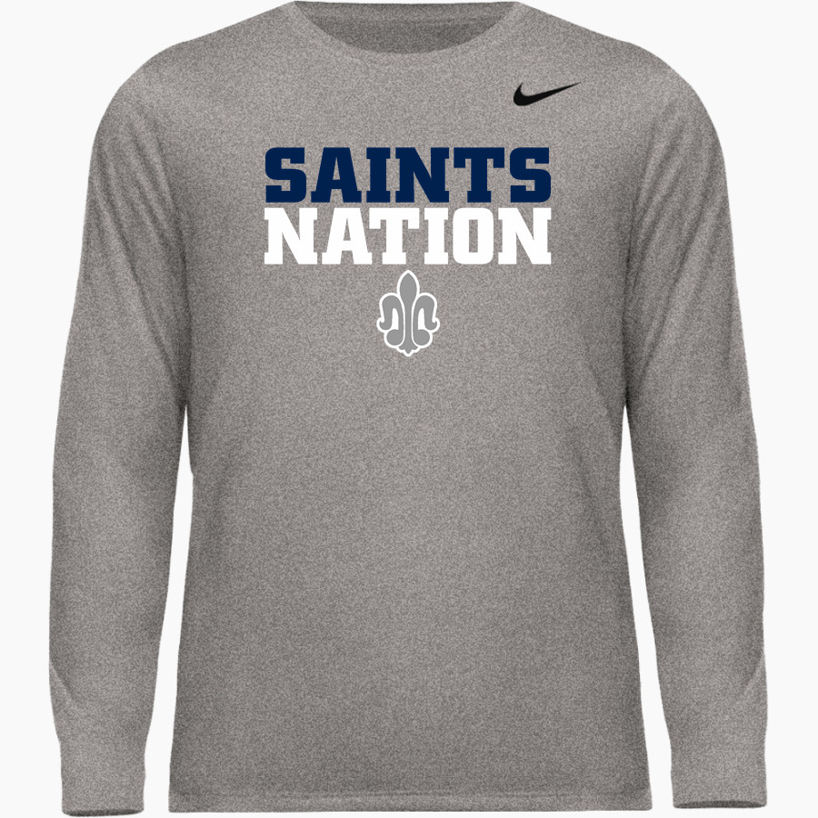 Saint Peter High School SAINTS ONLINE STORE <span class="pdp-name-mascot">Saint Peter Saints</span> Nike Men's Team Legend Long Sleeve Tee