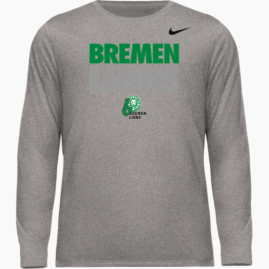 Bremen Athletics Sideline Store <span class="pdp-name-mascot">Bremen Lions</span> Nike Men's Team Legend Long Sleeve Tee