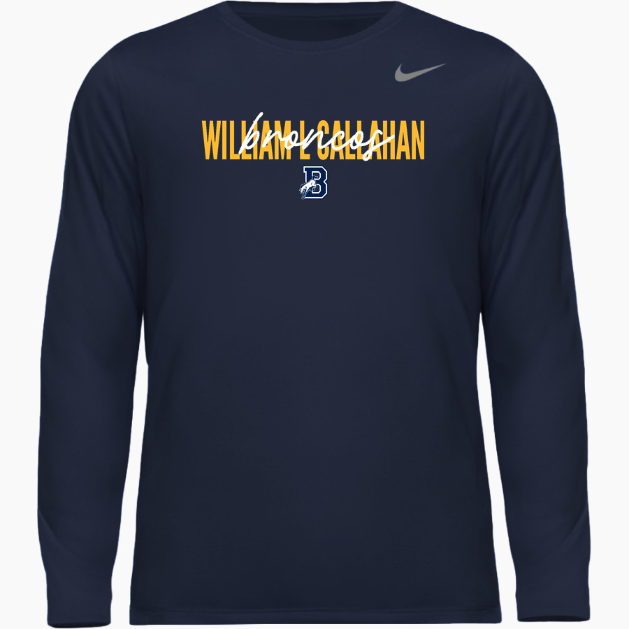 William L Callahan Broncos Nike Men's Team Legend Long Sleeve Tee