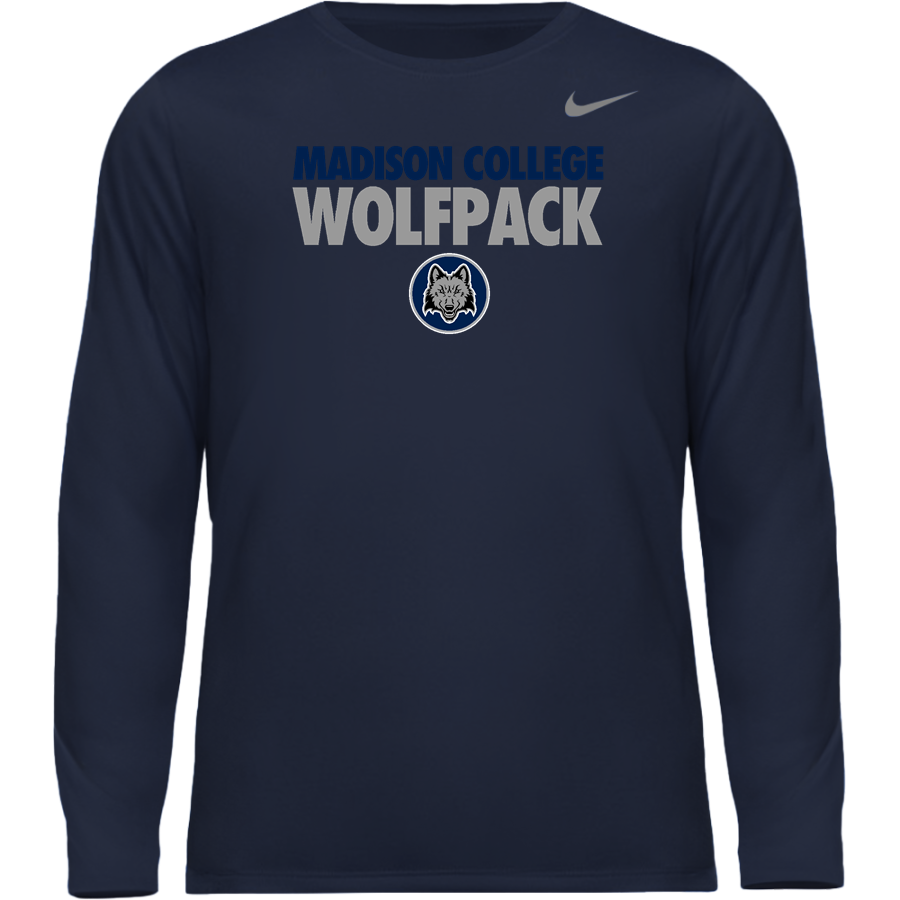 Madison College WolfPack <span class="pdp-name-mascot">Madison College Athletics WolfPack</span> Nike Men's Team Legend Long Sleeve Tee