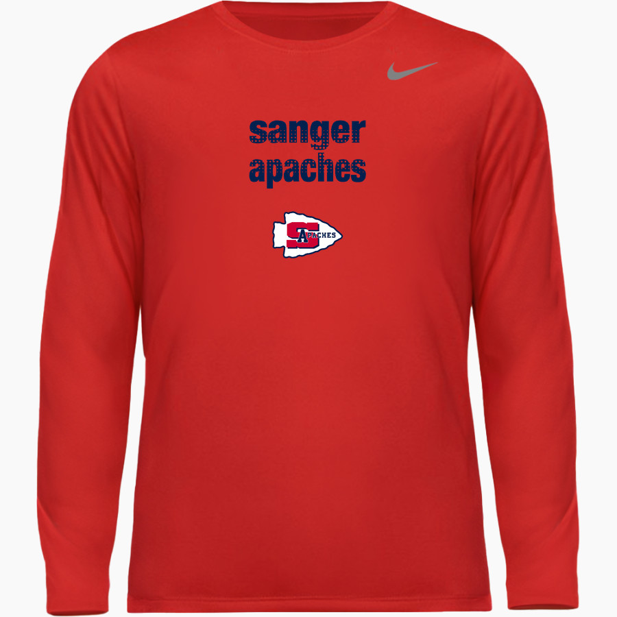 SANGER HIGH SCHOOL APACHES Nike Men's Team Legend Long Sleeve Tee