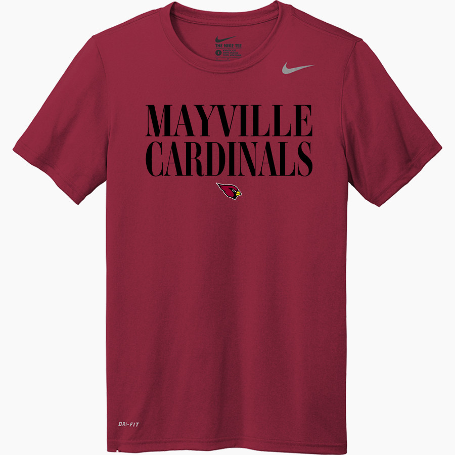 MAYVILLE HIGH SCHOOL CARDINALS Nike Men's Team Legend Short Sleeve Tee