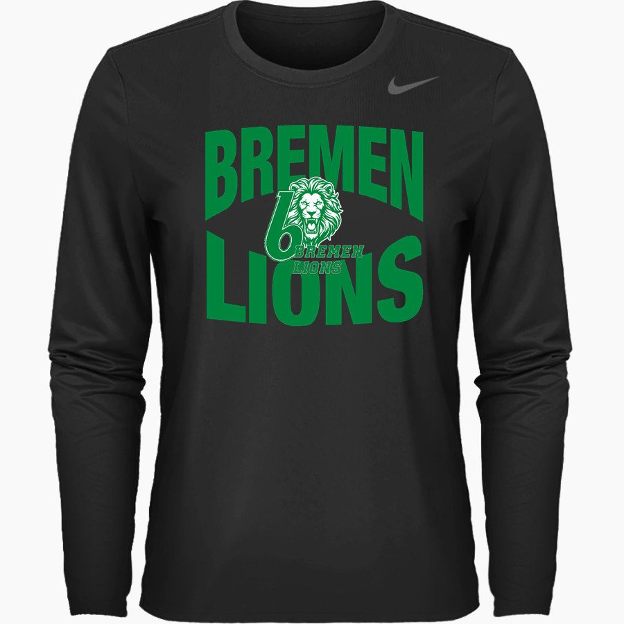 Bremen Athletics Sideline Store <span class="pdp-name-mascot">Bremen Lions</span> Nike Women's Team Legend Long Sleeve Tee