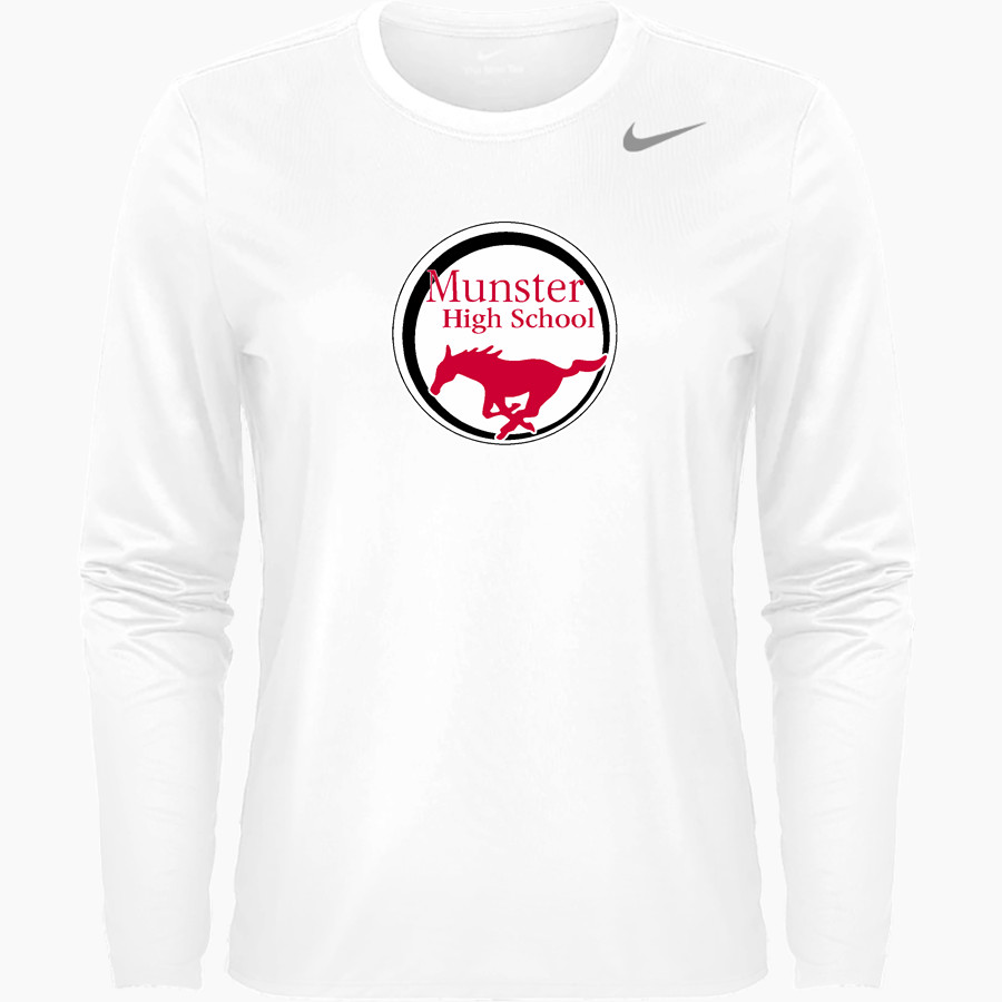 MUNSTER HIGH SCHOOL MUSTANGS <span class="pdp-name-mascot">MUNSTER MUSTANGS</span> Nike Women's Team Legend Long Sleeve Tee