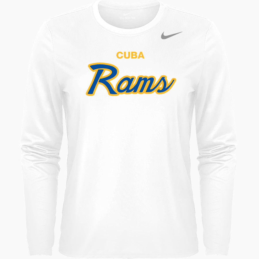CUBA HIGH SCHOOL RAMS <span class="pdp-name-mascot">CUBA RAMS</span> Nike Women's Team Legend Long Sleeve Tee