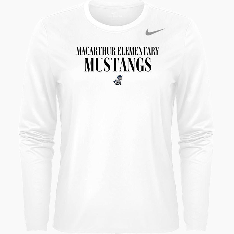 MacArthur Elementary Mustangs Nike Women's Team Legend Long Sleeve Tee