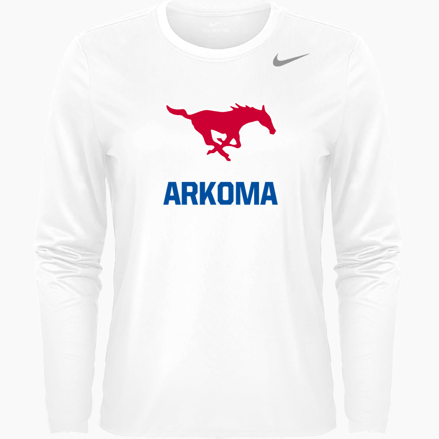 ARKOMA HIGH SCHOOL MUSTANGS <span class="pdp-name-mascot">ARKOMA MUSTANGS</span> Nike Women's Team Legend Long Sleeve Tee