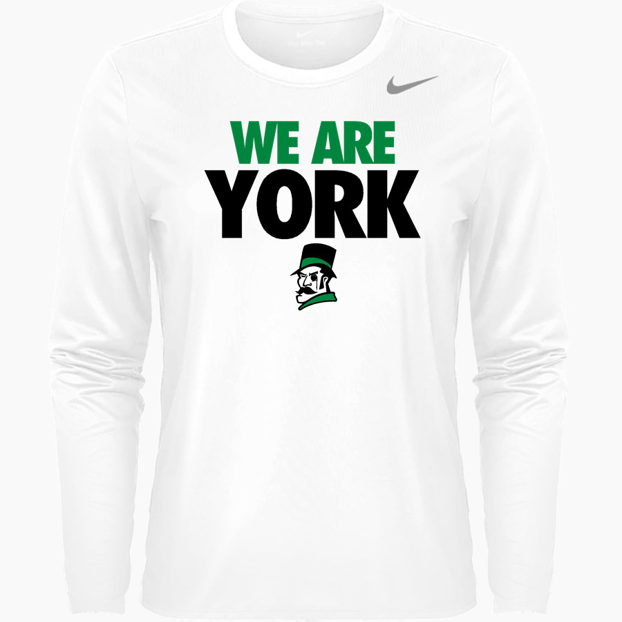 YORK HIGH SCHOOL DUKES <span class="pdp-name-mascot">YORK DUKES</span> Nike Women's Team Legend Long Sleeve Tee