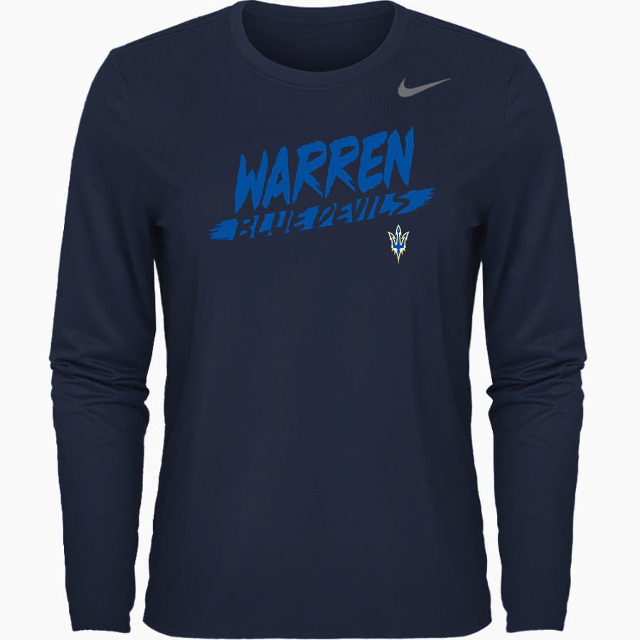 Warren Blue Devils <span class="pdp-name-mascot">Warren Blue Devils</span> Nike Women's Team Legend Long Sleeve Tee