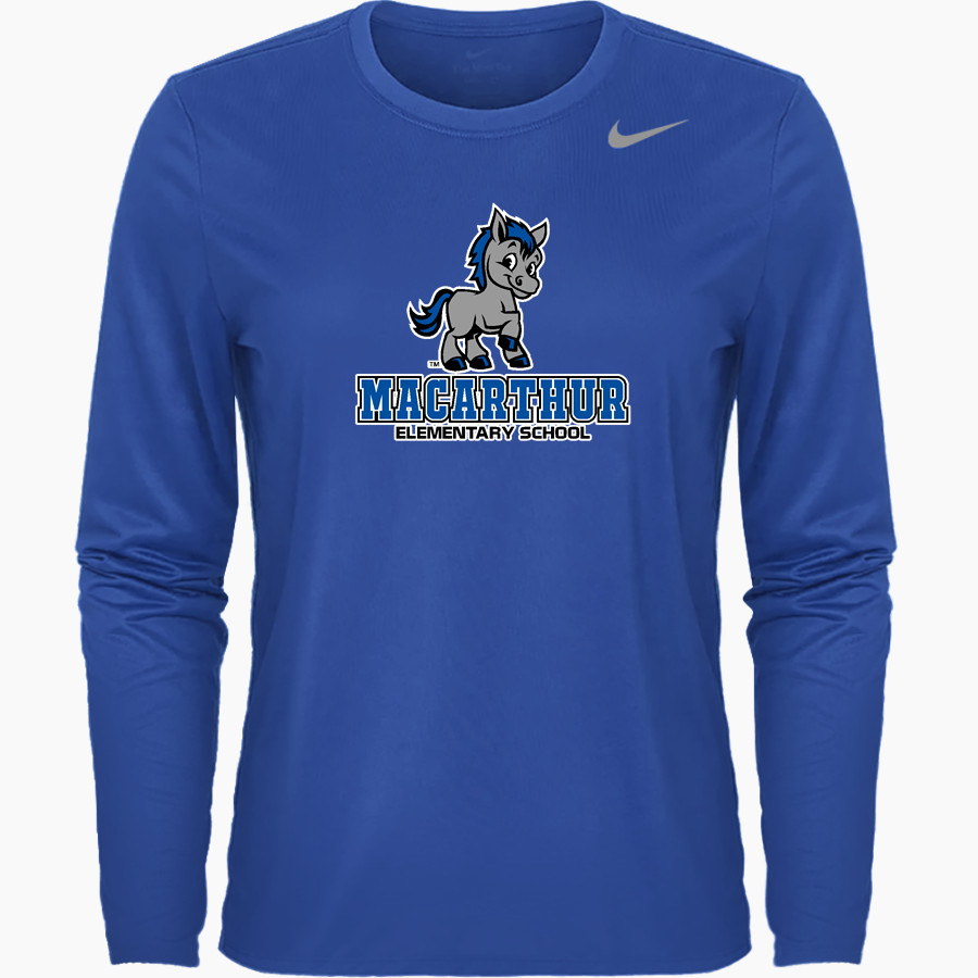 MacArthur Elementary Mustangs <span class="pdp-name-mascot">McArthur Elementary</span> Nike Women's Team Legend Long Sleeve Tee
