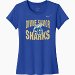 Divine Savior Academy Sharks <span class="pdp-name-mascot">Divine Savior Sharks</span> Nike Women's Team Legend Short Sleeve Tee Front Thumbnail