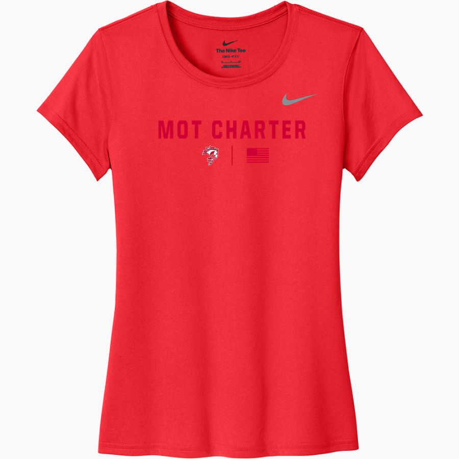 MOT Charter Mustangs Nike Women's Team Legend Short Sleeve Tee
