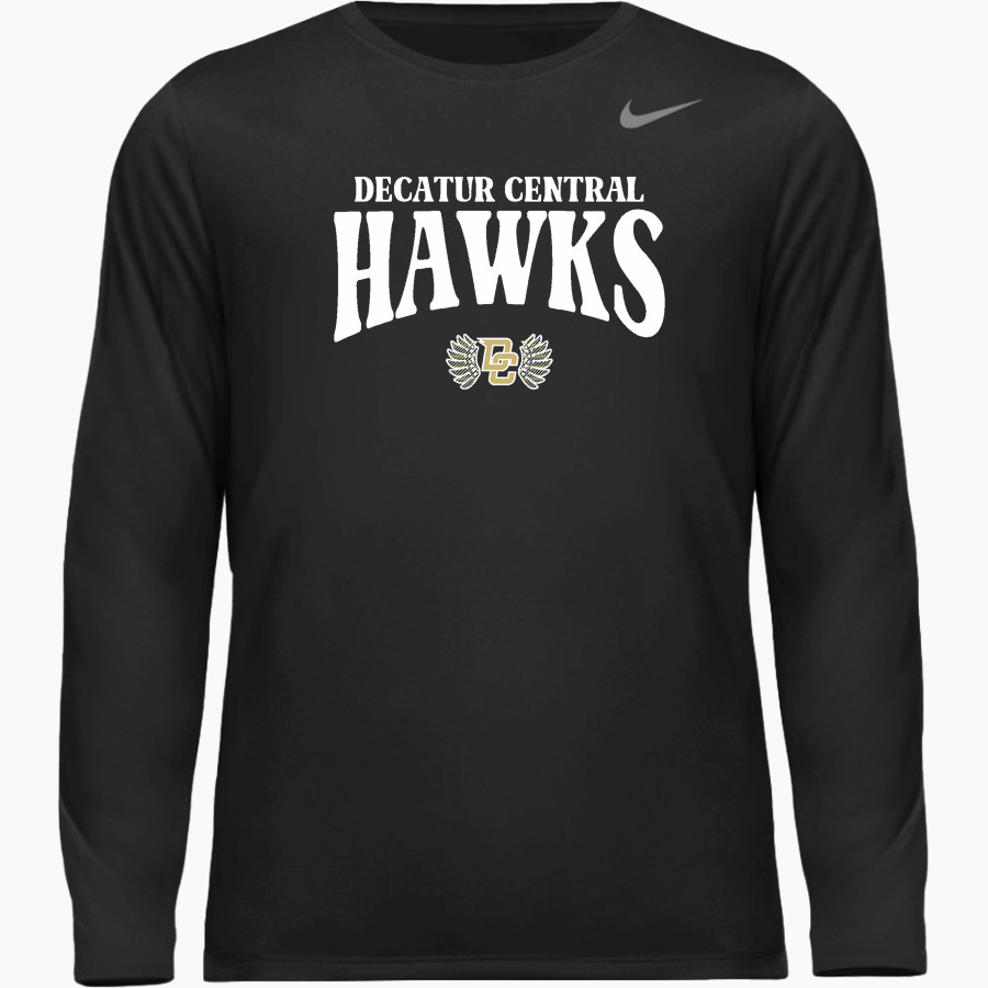 Decatur Central Hawks <span class="pdp-name-mascot">Decatur Central Hawks</span> Nike Youth Team Legend Long Sleeve Tee