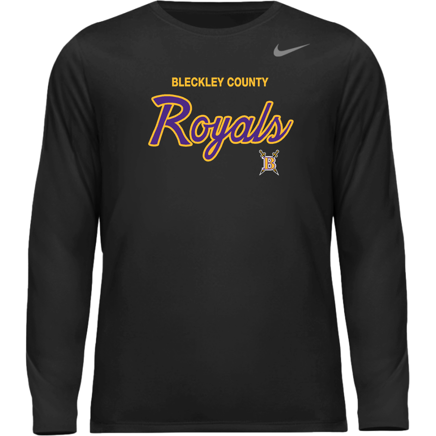 BLECKLEY COUNTY HIGH SCHOOL ROYALS <span class="pdp-name-mascot">BLECKLEY COUNTY ROYALS</span> Nike Youth Team Legend Long Sleeve Tee