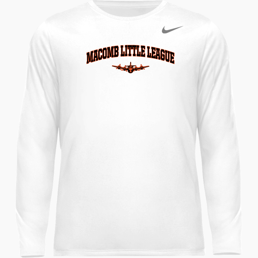 Macomb Little League Bombers <span class="pdp-name-mascot">Macomb Little League Bombers</span> Nike Youth Team Legend Long Sleeve Tee