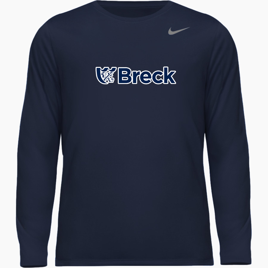 Breck Mustangs <span class="pdp-name-mascot">Breck School Mustangs</span> Nike Youth Team Legend Long Sleeve Tee