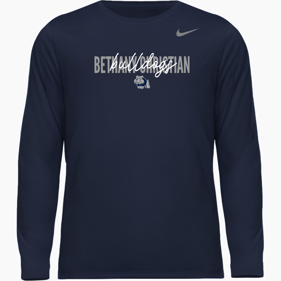 Bethany Christian Bulldogs <span class="pdp-name-mascot">Bethany Christian School Bulldogs</span> Nike Youth Team Legend Long Sleeve Tee