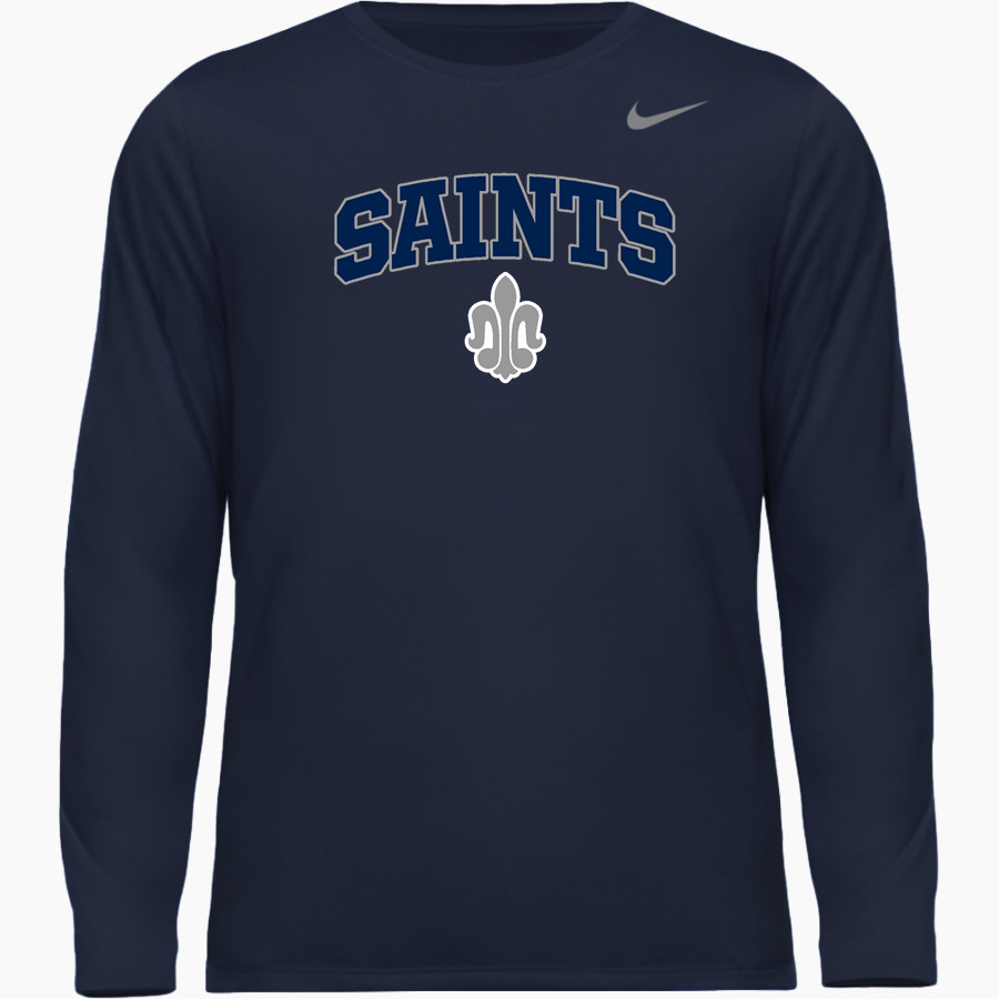 Saint Peter High School SAINTS ONLINE STORE <span class="pdp-name-mascot">Saint Peter Saints</span> Nike Youth Team Legend Long Sleeve Tee