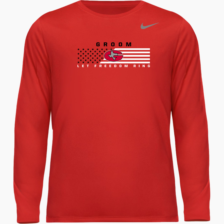 GROOM HIGH SCHOOL TIGERS <span class="pdp-name-mascot">GROOM TIGERS</span> Nike Youth Team Legend Long Sleeve Tee