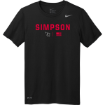 Simpson University Red Hawks <span class="pdp-name-mascot">Simpson Red Hawks</span> Nike Youth Team Legend Short Sleeve Tee Front Thumbnail