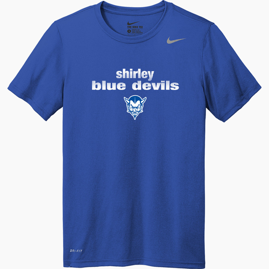SHIRLEY HIGH SCHOOL BLUE DEVILS <span class="pdp-name-mascot">SHIRLEY BLUE DEVILS</span> Nike Youth Team Legend Short Sleeve Tee