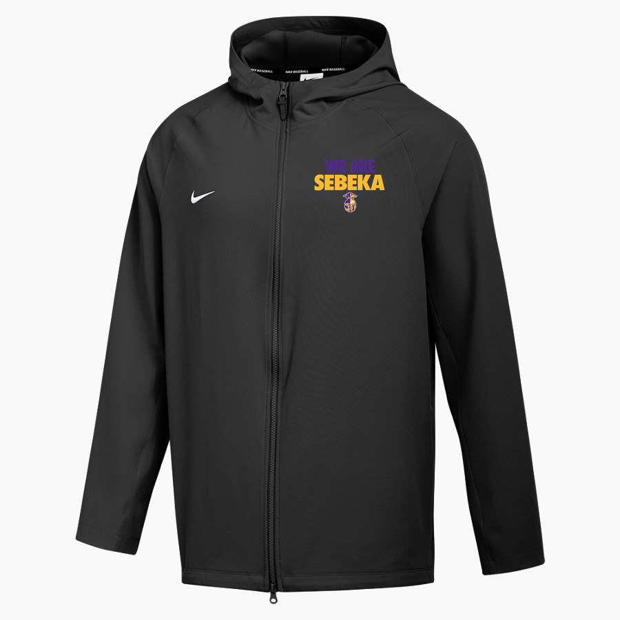 SEBEKA HIGH SCHOOL Trojans Online Store <span class="pdp-name-mascot">SEBEKA TROJANS</span> Nike Men's Long-Sleeve Full-Zip Pregame Hoodie