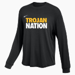 CHARLOTTE HIGH SCHOOL TROJANS Nike Women's One Relaxed Long Sleeve Top Front Thumbnail