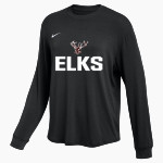 Elk City Elks Nike Women's One Relaxed Long Sleeve Top Front Thumbnail