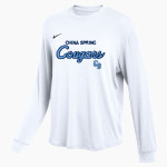 CHINA SPRING HIGH SCHOOL COUGARS Nike Women's One Relaxed Long Sleeve Top Front Thumbnail