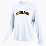 HIGHLAND HIGH SCHOOL HUSKIES Nike Women's One Relaxed Long Sleeve Top Front Thumbnail