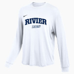 Rivier University Official Store of the Raiders Nike Women's One Relaxed Long Sleeve Top Front Thumbnail